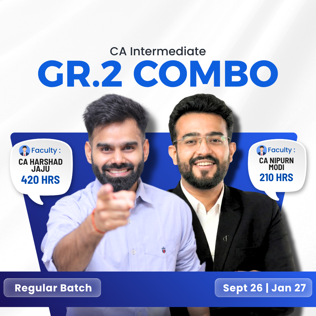 CA Inter Group 2 Regular Combo for Jan & May 2027 by Harshad Sir & Modi Sir