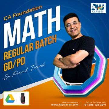 CA Foundation Math Regular Batch By Er. Prerak Trivedi