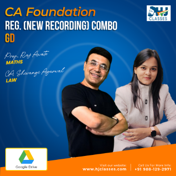 CA Found. LAW + MATHS Reg. (NEW Recording) Combo For Sept. 25 & Jan.26