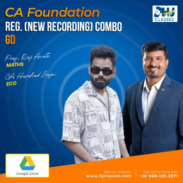 Picture of CA Found. ECO + MATHS Reg. (NEW Recording) Combo For Sept.25 & Jan 26