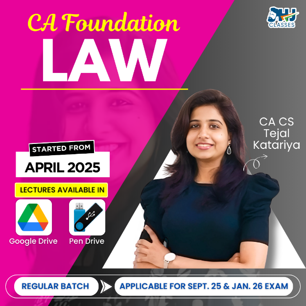 Picture of CA Foundation Law Regular Batch By CA CS Tejal Katariya