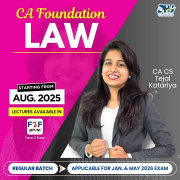 CA Foundation LAW Regular Face to Face Batch by CA CS Tejal Katariya