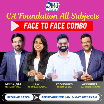 CA Foundation Regular Face to Face Batch for Jan & May 2026