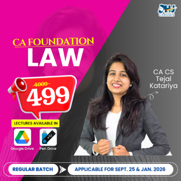 Picture of CA Foundation Law Regular Batch for Sept. 25 & Jan. 2026 By CA CS Tejal Katariya