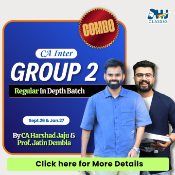 CA Inter Regular Group 2  COMBO for May & Sept. 2026 by CA Harshad Jaju & Prof.Jatin Dembla