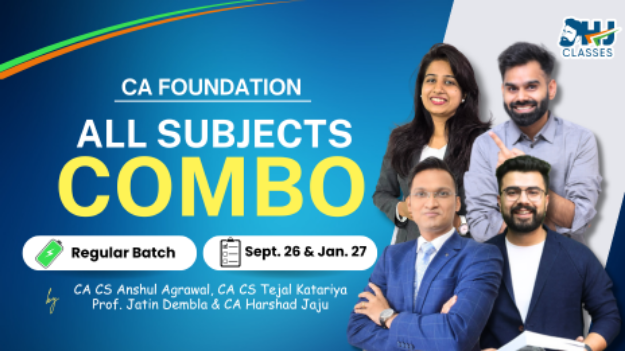 Picture of CA Foundation All Subjects Regular Live & Recorded Batch COMBO for Sept.26 & Jan.27 ( 16th march)