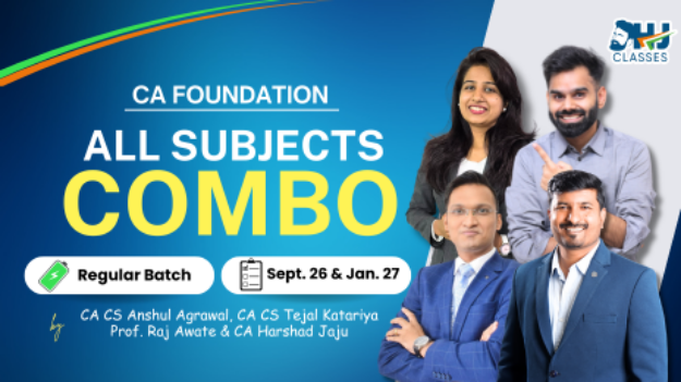 Picture of CA Foundation All Subjects Regular Live & Recorded Batch COMBO for  Sept. 26 & Jan. 27