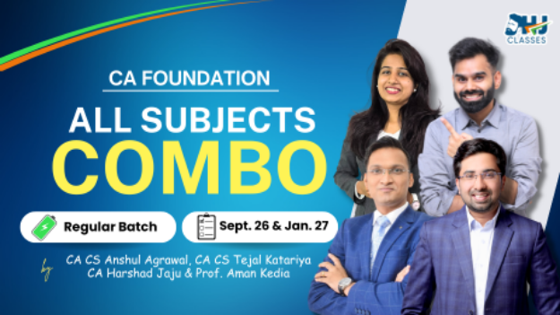 Picture of CA Foundation All Subjects Regular Live & Recorded Batch COMBO for Sept.26 & Jan.27 ( 16th march)