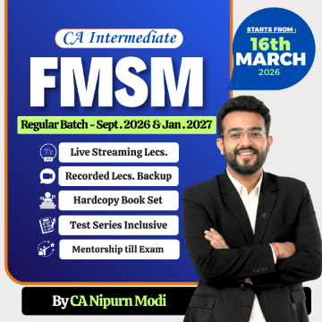 Picture of CA Inter FM & SM Regular Recorded Batch for Sept 26 & Jan 27 by CA Nipurn Modi