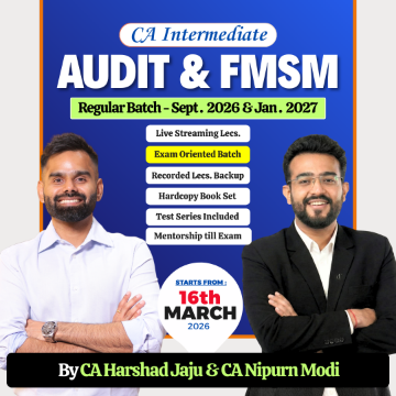 CA Inter Audit & FM-SM Regular (Live + Recorded) – Sept 26 & Jan 27 by CA Harshad Jaju & CA Nipurn Modi