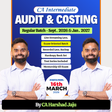 CA Inter Audit & Costing Regular (Recorded) Combo (Sept 2026 & Jan 2027) | CA Harshad Jaju