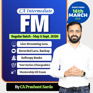CA Inter FM Regular (Live + Recorded) Sept 26 & Jan 27 by CA Prashant Sarda