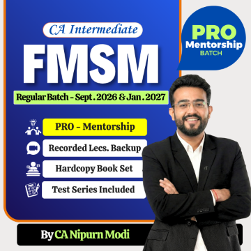 CA Inter FM & SM Pro Mentorship Batch for Sept 26 & Jan 27 by CA Nipurn Modi
