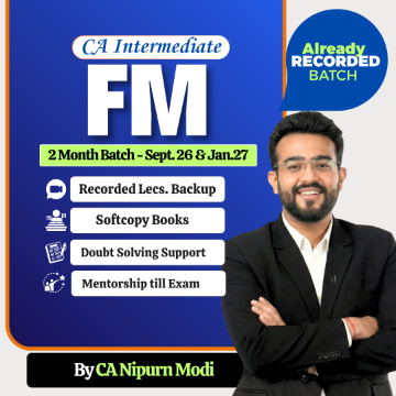 CA Inter FM — 2 Month Batch by CA Nipurn Modi