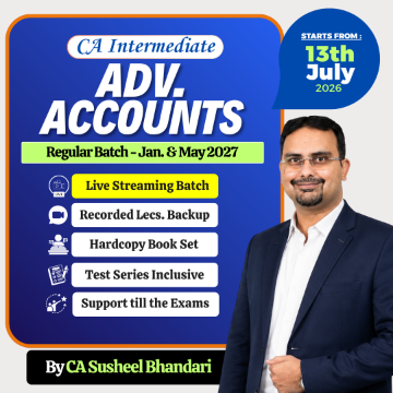 CA Inter Adv.Accounts Regular for Jan & May 2027 by CA Susheel Bhandari