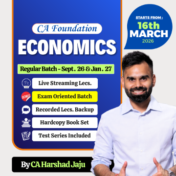 Picture of CA Foundation Economics Regular For Sept.26 & Jan.27 by CA Harshad Jaju
