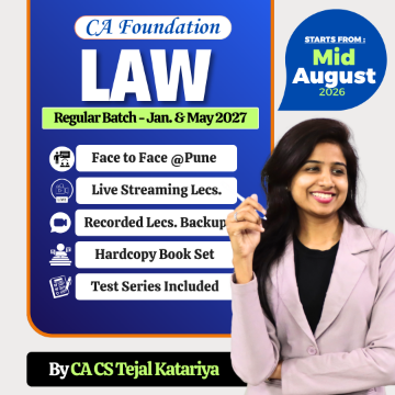 Picture of CA Foundation LAW Regular Batch for Jan & May 2027 by CA CS Tejal Katariya