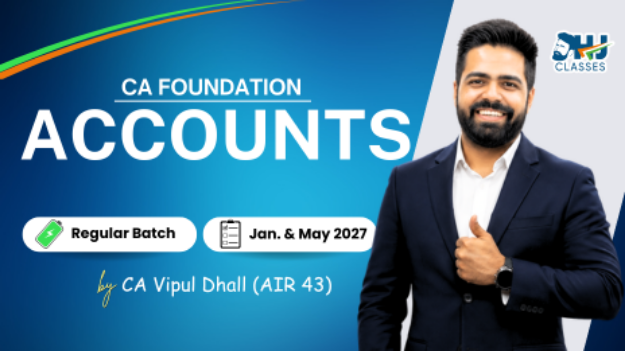 Picture of CA Foundation Accounts Regular Batch for Jan & May 2027 by CA Vipul Dhall (AIR 43)