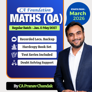 Picture of CA Foundation Maths Regular Batch for Jan & May 2027 by CA Pranav Chandak